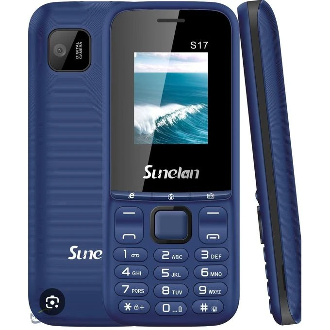 Sunelan S17 Two Sim Wireless Fm Great Network Button Phone- Blue