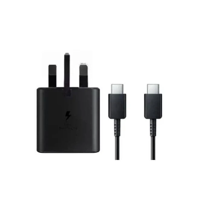 Samsung 25W USB Type-C To Type-C Super Fast Charger For Redmi Xiaomi, Redmi, galaxy Note 10 S20/ S22 Ultra 5G S21 FE/ S21 Ultra 5G, LG, Pixel, Huawei, Oppo-(black)