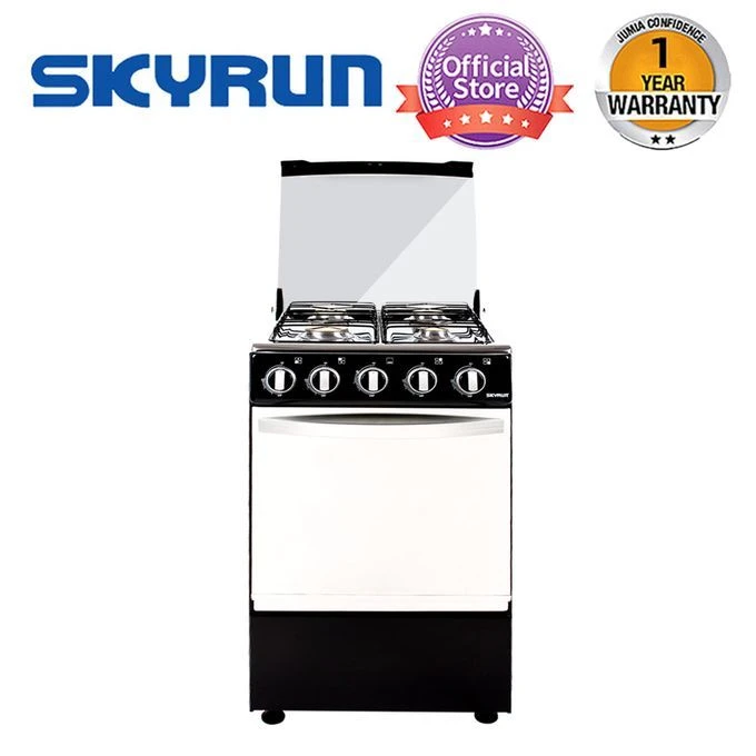 Skyrun 4 Burners（4+0) Gas Cooker, Automatic Ignition with 60L Oven - (GCS-4G/X) - Black